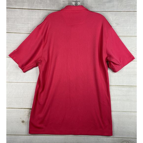 Nike Golf Shirt Mens XL Pink Short Sleeve Dri Fit Vented Stretch Polo Collared - Picture 8 of 9